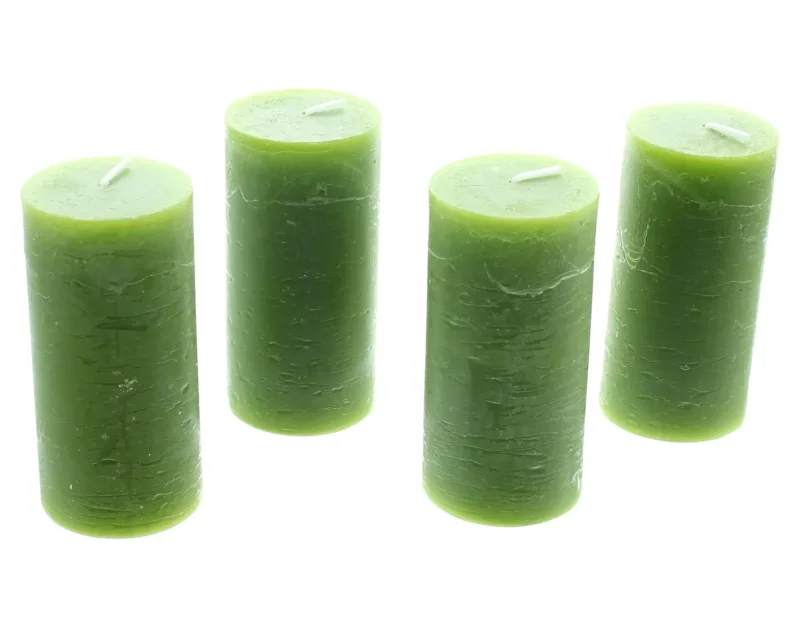 Kerze "Rustic Green", 4er Set