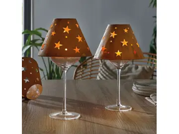 Kerzenschirm "Sternenhimmel", 2er Set