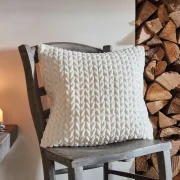 Kissenhülle "Zopfmuster", creme