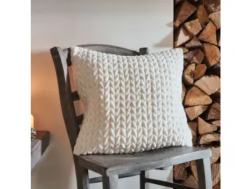 Kissenhülle "Zopfmuster", creme