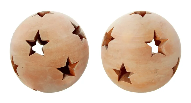 Kugel "Sterne", klein, im 2er Set