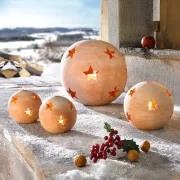 Kugel "Sterne", mittel , Terracotta Ø 17 cm