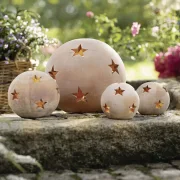 Kugel "Sterne", mittel , Terracotta Ø 17 cm