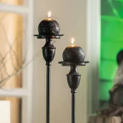 Kugelkerze "Black", 4er Set