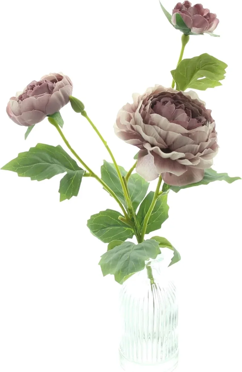 Kunstblume Pfingstrosen in Vase, Kunststoff, Glas Maße: ca. Höhe 37 cm