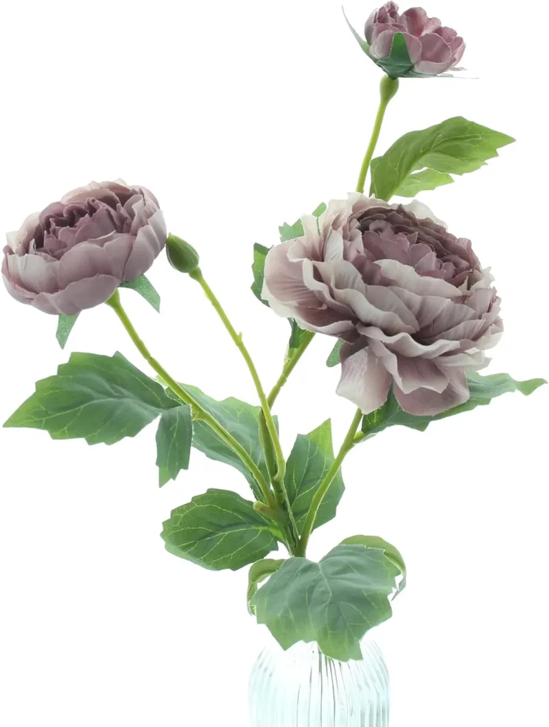 Kunstblume Pfingstrosen in Vase, Kunststoff, Glas Maße: ca. Höhe 37 cm