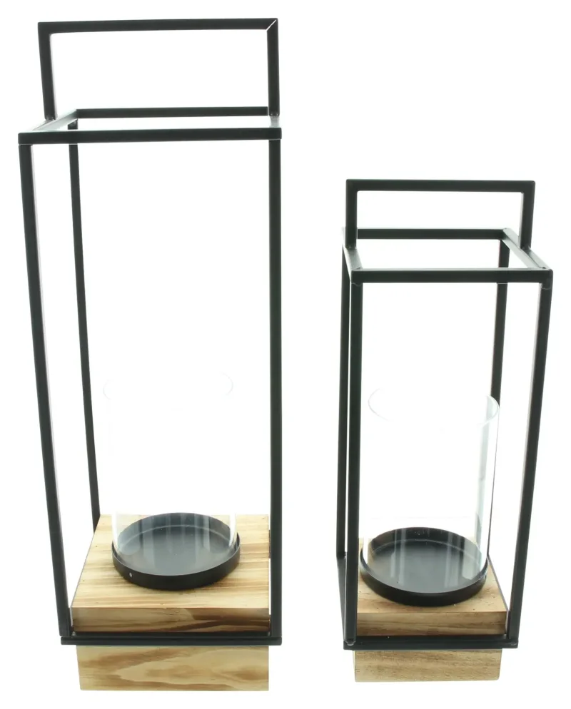 Laterne "Industrial Modern", 2er Set