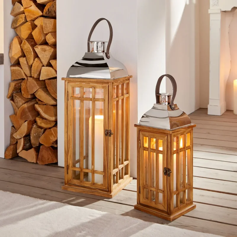 Laterne "Wood", groß