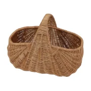 Muschel Einkaufskorb aus Vollweide in Geschwungener Form