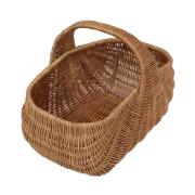 Muschel Einkaufskorb aus Vollweide in Geschwungener Form