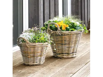 Pflanzkorb "Rattan", groß