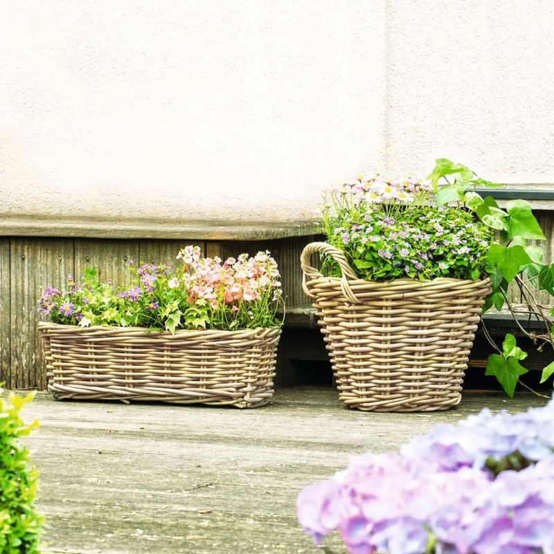 Pflanzkorb "Rattan", mittel