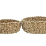 2 Schalen aus Seegras, rund, Ø 25 + 30 cm, Obstkorb, Brotkorb, Obschale