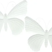 Schmetterling Blau & Orange, 2er Set, Metall Maße: 34 x 27 cm