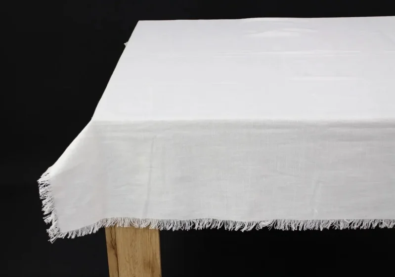 Tafeldecke Mahon, cremeweiß, Leinenoptik, 100% Baumwolle Maße: 140 x 180 cm