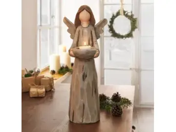 Teelichthalter "Engel mit Schale"