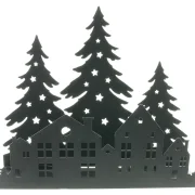 Teelichthalter "Häuser im Wald"