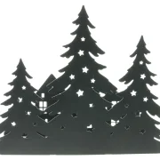 Teelichthalter "Häuser im Wald"