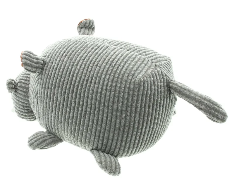 Türstopper Hippo, Schwere Sandfüllung, 100% Polyester, Grau, Cordoptik, 18 x 12 x 11 cm, 1 kg