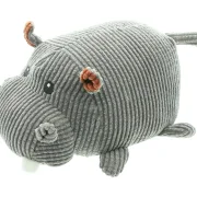 Türstopper Hippo, Schwere Sandfüllung, 100% Polyester, Grau, Cordoptik, 18 x 12 x 11 cm, 1 kg
