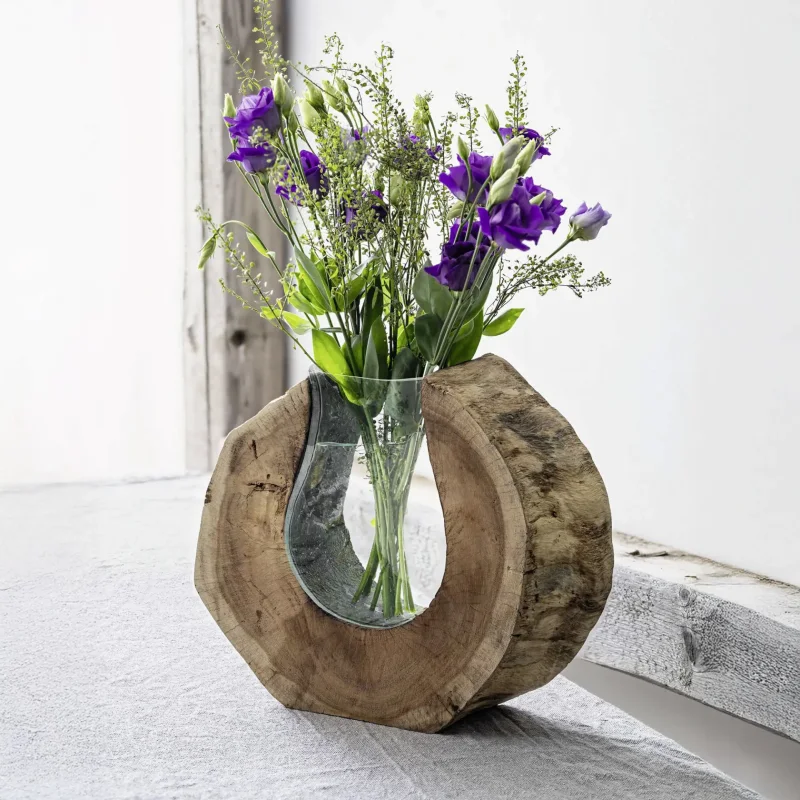 Vase "Wurzelholz", rund