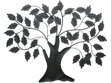 Wanddeko "Baum" aus Metall, braun, Wandschmuck, Wandbild, Metalldeko, Hänger