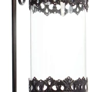 Wandleuchter "Barock" aus Glas und Metall, Wand-Kerzenhalter
