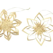 Weihnachtsstern "Holzspan", 2er Set