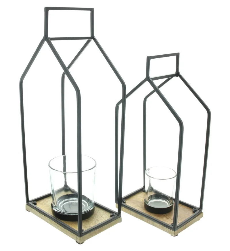 Windlicht "Haus", 2er Set