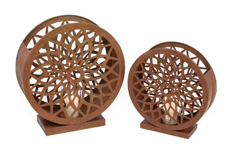 Windlicht “Ornament”,2er Set