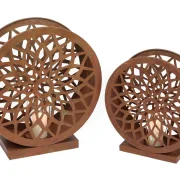 Windlicht “Ornament”,2er Set