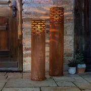 Windlicht "Rost-Säule", 2er Set