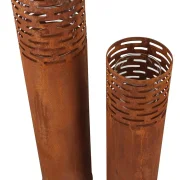 Windlicht "Rost-Säule", 2er Set