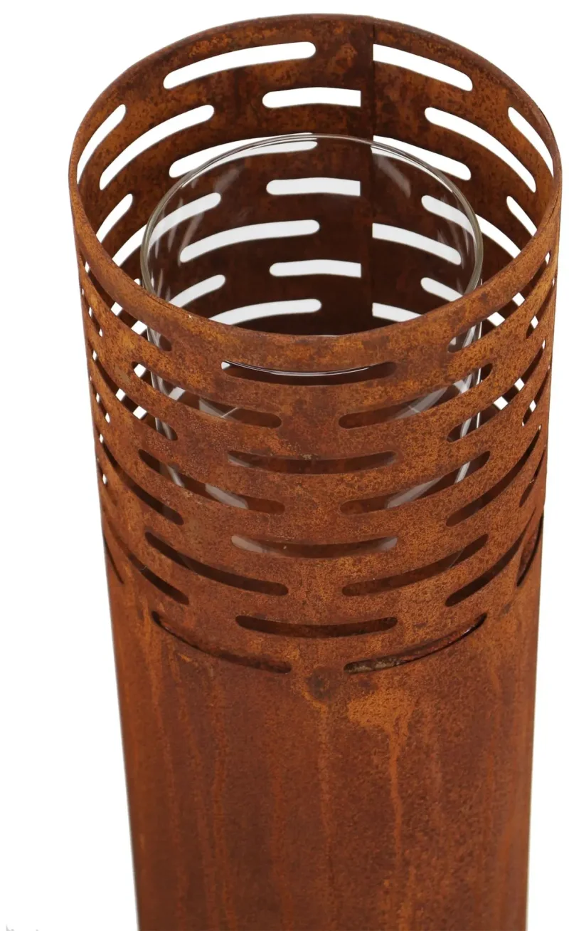 Windlicht "Rost-Säule", 2er Set