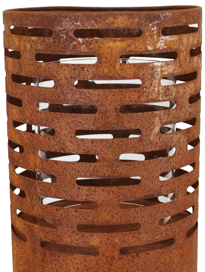 Windlicht "Rost-Säule", 2er Set